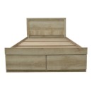 Κρεβάτι Olympus pakoworld με συρτάρι castillo-oak 100x200εκ