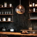 Φωτιστικό οροφής μονόφωτο Gloine pakoworld E27 σε ασημί απόχρωση Φ28x60εκ