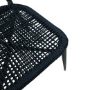 Καρέκλα στοιβαζόμενη Agus pakoworld αλουμίνιο-pe rattan σε μαύρη απόχρωση 55x63x77εκ