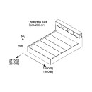 Κρεβάτι OLYMPUS pakoworld χρώμα castillo-toro 160x200εκ