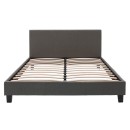Κρεβάτι Nevil pakoworld 150x200 με ύφασμα χρώμα ανθρακί