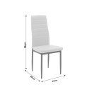 Καρέκλα Parker pakoworld PU cappuccino-μαύρο πόδι 42x48x98εκ | Συσκευασία 4 τμχ