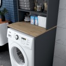 Έπιπλο πλυντηρίου Rasmus pakoworld ανθρακί-φυσικό 65x60x183.6εκ.
