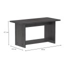 Τραπέζι Kumba pakoworld σε ανθρακί-wenge απόχρωση 80x40x42εκ