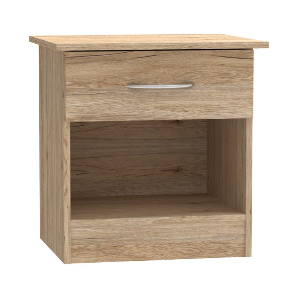 Κομοδίνο Kona pakoworld σε oak απόχρωση 40x34x42εκ