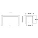 Τραπέζι Sepen pakoworld σε φυσική-λευκή απόχρωση 140x80x74εκ