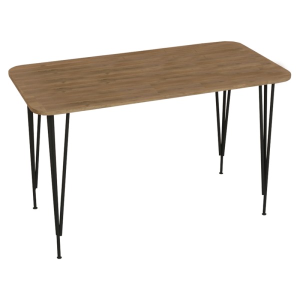 Τραπέζι Polkan pakoworld oak μελαμίνης-μαύρο μέταλλο 120x60x73εκ Τραπέζι Polkan pakoworld oak μελαμίνης-μαύρο μέταλλο 120x60x73εκ