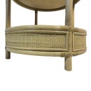 Βοηθητικό τραπέζι Moody pakoworld pe rattan σε φυσική απόχρωση Φ55x51εκ