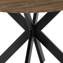 Τραπέζι Jeston pakoworld MDF καρυδί-πόδι μαύρο μέταλλο Φ120x75εκ