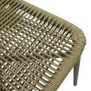 Καρέκλα στοιβαζόμενη Agus pakoworld αλουμίνιο καφέ-pe rattan σε φυσική απόχρωση 55x63x77εκ