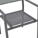 Πολυθρόνα Moly pakoworld  ανθρακί αλουμίνιο-textilene 61x56.5x87.5εκ