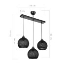 Φωτιστικό οροφής τρίφωτο PWL-0973 II pakoworld Ε27 μαύρο 50x18x85εκ