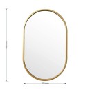 Καθρέπτης Ellipse pakoworld χρυσό 50x2x80εκ