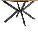 Τραπέζι επεκτεινόμενο Edina pakoworld mdf σε sonoma απόχρωση με μαύρα μεταλλικά πόδια 130-170x130x75εκ