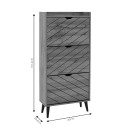 Παπουτσοθήκη Thelma pakoworld 12 ζεύγων sonoma 60x23.8x131.6εκ