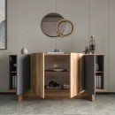 Μπουφές Aramos pakoworld σε ανθρακί - oak απόχρωση 180x45x80εκ