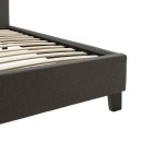 Κρεβάτι Mago pakoworld ύφασμα ανθρακί 150x200εκ