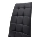 Καρέκλα Darrell pakoworld pu μαύρο-βάση χρωμίου 42x49x106εκ | Συσκευασία 2 τμχ