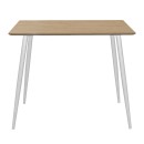 Τραπέζι Cuba pakoworld MDF sonoma-λευκό 70x70x75εκ