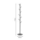 Καλόγερος Fori pakoworld μαύρο μέταλλο 30x30x173εκ