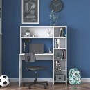 Γραφείο με βιβλιοθήκη Janson pakoworld λευκό 113x40x142εκ