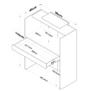 Γραφείο reception Zowel pakoworld μελαμίνης φυσικό-ανθρακί 90x40x110εκ