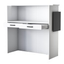 Γραφείο reception Triana pakoworld μελαμίνης λευκό-ανθρακί 110x40x110εκ