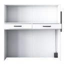 Γραφείο reception Triana pakoworld μελαμίνης λευκό-ανθρακί 110x40x110εκ