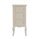Κομοδίνο Pazlen Inart mdf σε λευκή αντικέ απόχρωση 40x34.5x82εκ