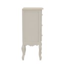 Κομοδίνο Pazlen Inart mdf σε λευκή αντικέ απόχρωση 40x34.5x82εκ