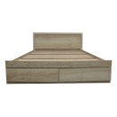 Κρεβάτι Olympus pakoworld με συρτάρι castillo-oak 140x200εκ