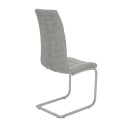 Καρέκλα Darrell pakoworld pu αντικέ γκρι-βάση χρωμίου 42x49x106εκ | Συσκευασία 2 τμχ