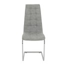 Καρέκλα Darrell pakoworld pu αντικέ γκρι-βάση χρωμίου 42x49x106εκ | Συσκευασία 2 τμχ