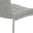 Καρέκλα Darrell pakoworld pu αντικέ γκρι-βάση χρωμίου 42x49x106εκ | Συσκευασία 2 τμχ