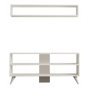 Σύνθετο σαλονιού Prestige pakoworld σε λευκή απόχρωση 120x29,6x50εκ