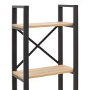 Βιβλιοθήκη Crimson pakoworld σε oak-μαύρη απόχρωση 50x22x150εκ