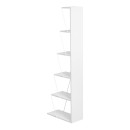 Βιβλιοθήκη mini Tars pakoworld λευκό 50x22x150εκ