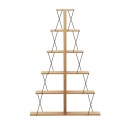 Βιβλιοθήκη mini Tars pakoworld sonoma-μαύρο 130x22x146εκ