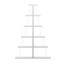 Βιβλιοθήκη mini Tars pakoworld λευκό 130x22x146εκ