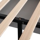 Κρεβάτι Veloty pakoworld ύφασμα ανθρακί με συρτάρια 150x200εκ
