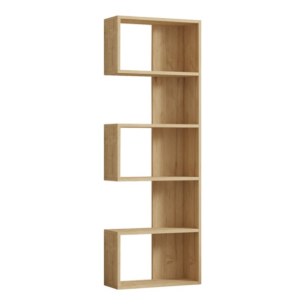 Βιβλιοθήκη Cascade pakoworld σε oak απόχρωση 51.8x22x150εκ