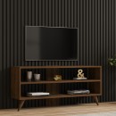Έπιπλο τηλεόρασης Prestige pakoworld σε καρυδί απόχρωση 120x29,6x50εκ