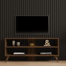 Έπιπλο τηλεόρασης Prestige pakoworld σε καρυδί απόχρωση 120x29,6x50εκ