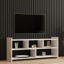 Έπιπλο τηλεόρασης Kapri pakoworld σε λευκή απόχρωση 120x28x55εκ