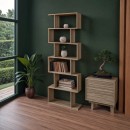 Βιβλιοθήκη Sezen pakoworld σε oak απόχρωση 70x24x191.5εκ