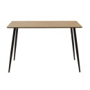 Τραπεζαρία Cuba-Julita pakoworld σετ 5τεμ MDF sonoma-μαύρο-φυσικό 120x70x76εκ