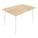 Τραπεζαρία Cuba-Parker pakoworld σετ 5τεμ sonoma-λευκό 120x80x75εκ