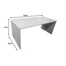 Γραφείο εργασίας Armadi pakoworld σε sonoma-λευκή απόχρωση 160x80x75εκ
