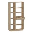 Βιβλιοθήκη με συρτάρια Dakin pakoworld σε oak απόχρωση 80x25x190εκ