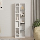 Βιβλιοθήκη Minicu pakoworld σε λευκή απόχρωση  44,4x19,6x150εκ